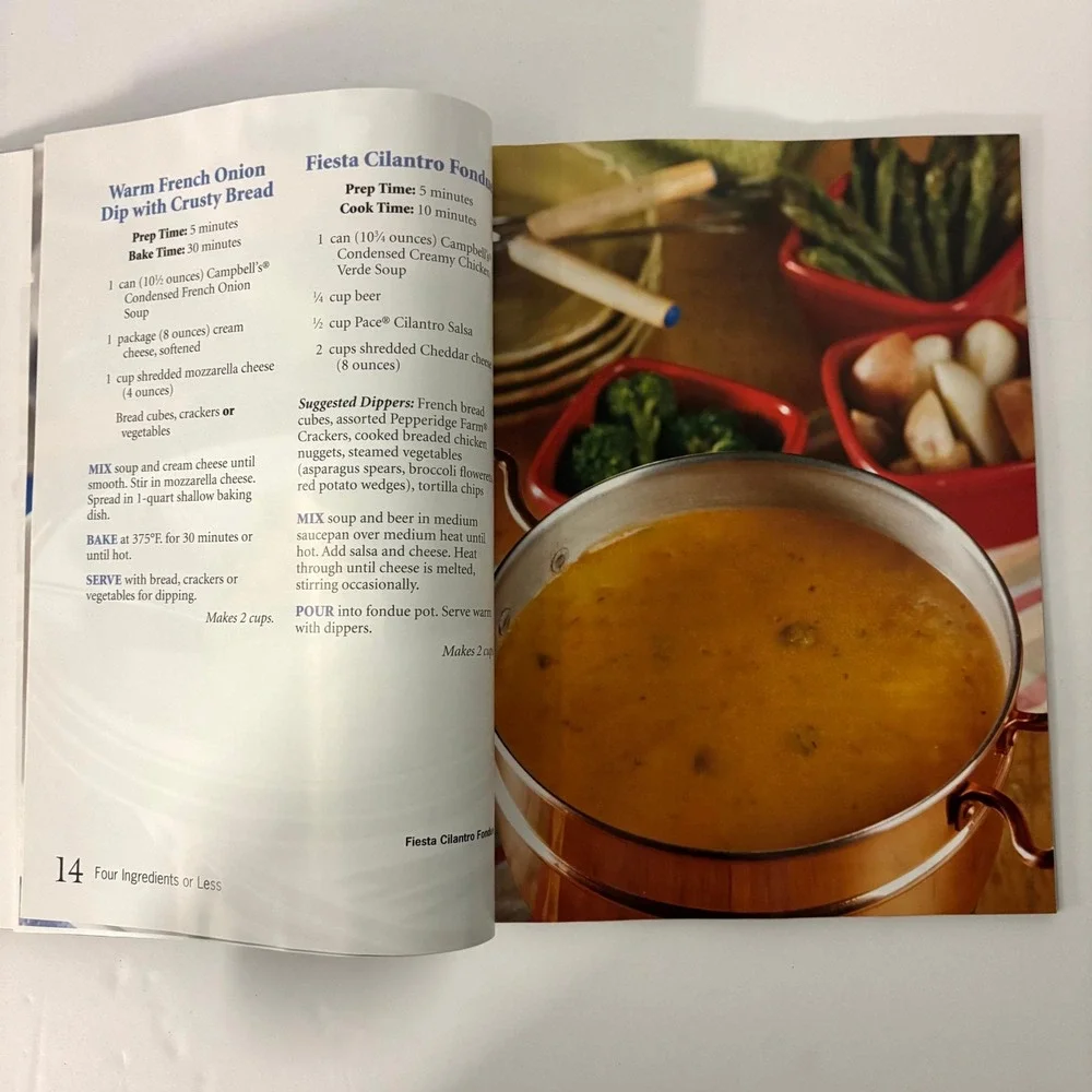 Campbell's 4 Ingredients or Less Cookbook 2006 Softcover Quick Easy Recipes